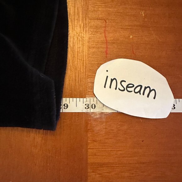 BCBG P XL Black Velour Pants With Rhinestone Embellishments & Drawstring W - Picture 9 of 10